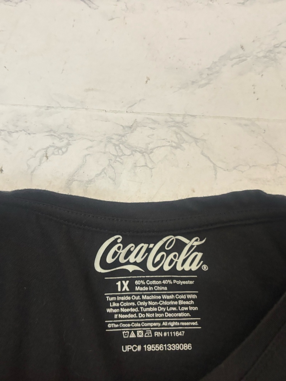 Coca-Cola  T-Shirt Women’s 1X Short Sleeve Distressed Tee Black Pullover - Picture 6 of 7